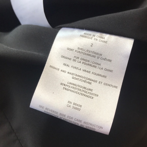 Theory Leather & Fur Black Mod Dress Size 2 - Picture 8 of 8